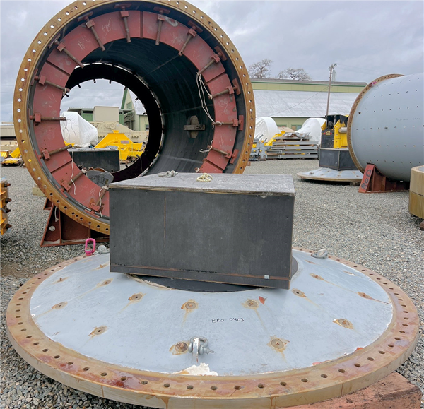 Unused Outotec 2.7m X 4.1m (8.6' X 13.5') Ball Mill, 450 Hp (336 Kw) Motor)